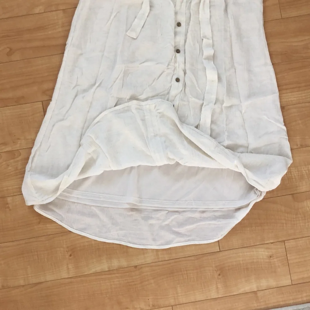 Vero Moda Cream A-Line Button-Front Tie-Waist Skirt - Picture 3 of 5